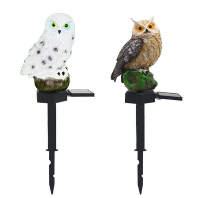 Luz accionada solar 2700K blanco caliente suave del jardín LED Owl Light Lawn Decoration Waterproof