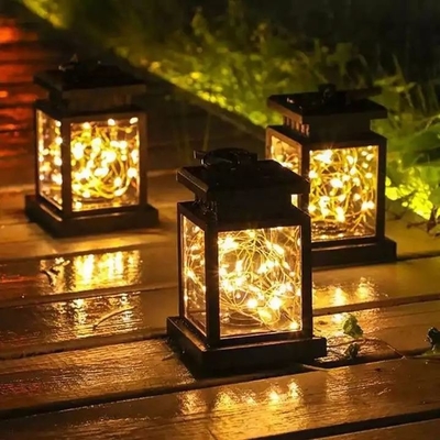 Luces al aire libre colgantes del palacio de Garland Fairy Solar Garden Courtyard de la decoración de la prenda impermeable de la flor de la lámpara de la linterna