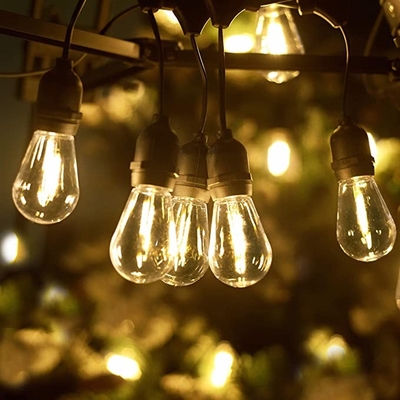 Las luces al aire libre de la secuencia del LED con los bulbos inastillables cultivan un huerto las luces colgantes del patio trasero