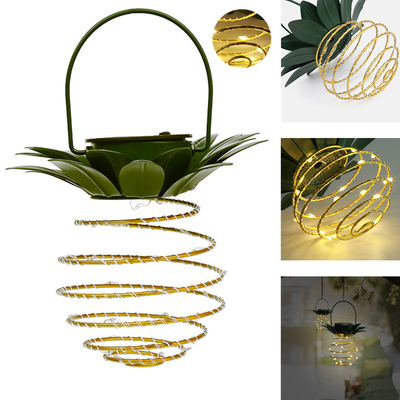 Luces solares de la secuencia del alambre de cobre de la luz LED de la piña para la decoración del jardín
