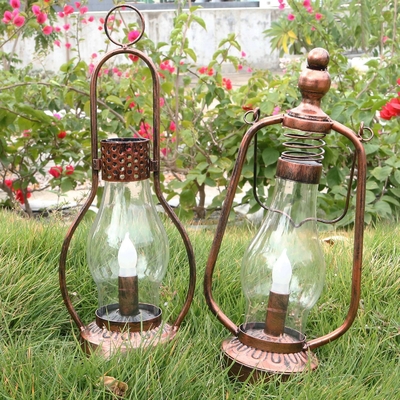 El jardín solar de la prenda impermeable IPX6 LED enciende la lámpara de aceite colgante que acampa