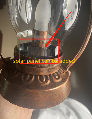 El jardín solar de la prenda impermeable IPX6 LED enciende la lámpara de aceite colgante que acampa