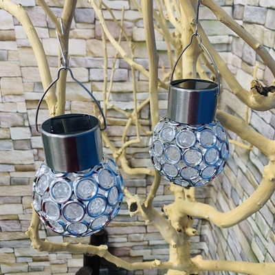 La bola colgante decorativa hueco ligero solar del jardín del nuevo llevó la bola de cristal ligera