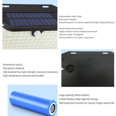 radio accionada solar de la luz de la pared del sensor de movimiento 240V LED fuera de luces de la pared de la seguridad