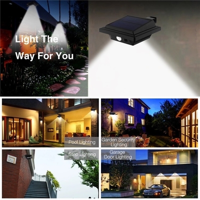 Luz solar 158lm de la pared de la prenda impermeable de la noche inalámbrica de la seguridad con destornillador