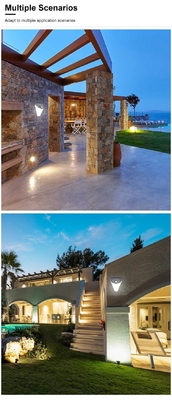 Luz accionada solar granangular grande 2700K de la pared de 42led LED para el patio del jardín