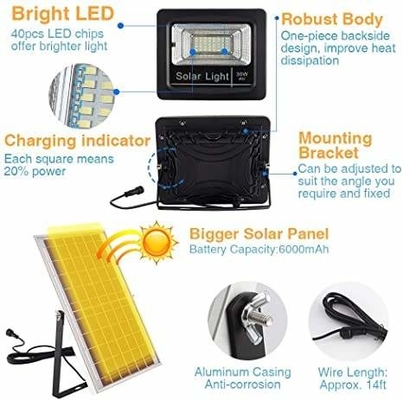 Luz de calle solar del LED 40w de inundación de la luz del canal solar al aire libre del garaje con teledirigido