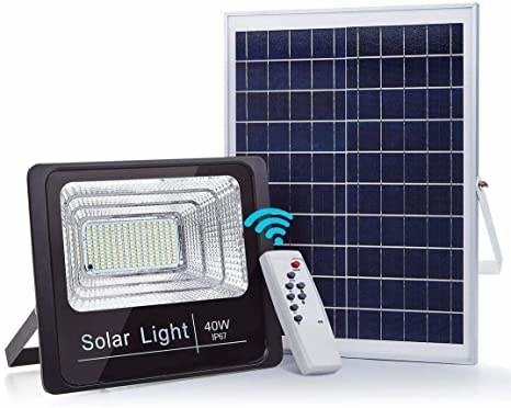 Luz de calle solar del LED 40w de inundación de la luz del canal solar al aire libre del garaje con teledirigido