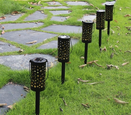 Linternas solares del hueco del hierro para la decoración ligera retra IP66 de la trayectoria de la terraza de la luna exterior de la estrella