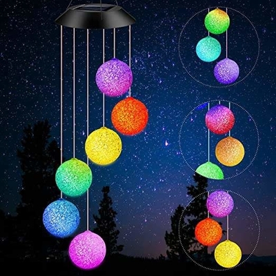 Poder de batería llevado solar de la decoración de la madre del carillón de viento de la bola del regalo de Bluetooth
