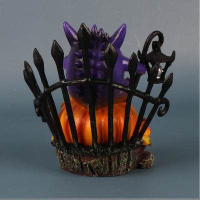 Los artes ligeros solares de la linterna de la calabaza del fantasma de Gengar Halloween del animado figuran la estatua de la sombra de la luna
