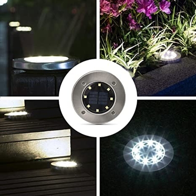 El jardín solar de IP67 LED enciende la luz subterráneo llevada solar de DC 6V 10 LED