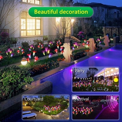 Prenda impermeable solar al aire libre Lily Lawn de la luz del patio de RoHS/luces 2700K de la decoración de la boda