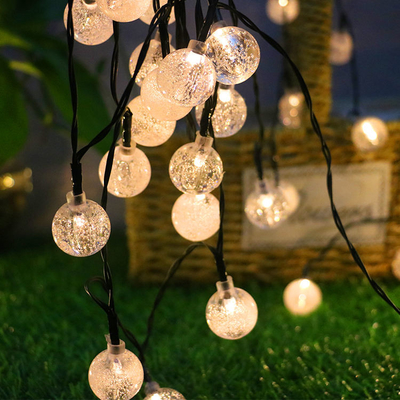 Burbuja al aire libre accionada solar Crystal Ball LED 2700K de las luces de hada del SGS del día de fiesta