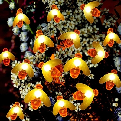 Luces de hadas solares accionadas solares al aire libre de la abeja de las luces de la secuencia del LED los 5M/9M