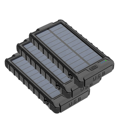 Banco solar 10000mAh del poder del cargador del LED del teléfono impermeable de la luz