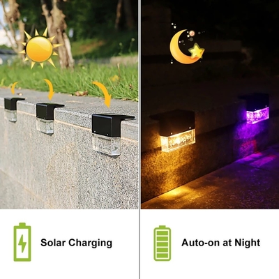 La escalera al aire libre de las luces solares blancas calientes de la cubierta IP65 cerca luces llevadas accionadas solares de la cubierta 2700K