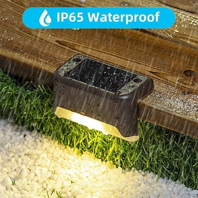 El paso impermeable llevado solar blanco caliente de la luz de la escalera de SMD llevó la luz solar 10LM de la cubierta