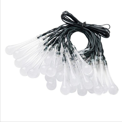 Prenda impermeable al aire libre solar de las luces de hada del descenso colorido del agua del LED para el césped 9M*60LED del jardín