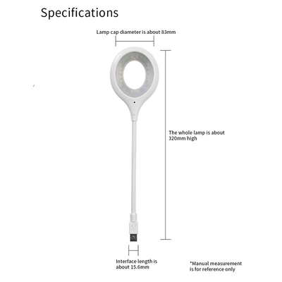 Lámparas de mesa ahorros de energía portátiles de la noche de la lámpara plegable del estudio de la protección ocular con el puerto de USB