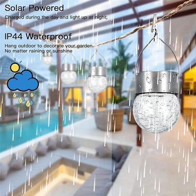 Lámpara impermeable de la bola de vidrio de la decoración de la luz solar del crujido IP65