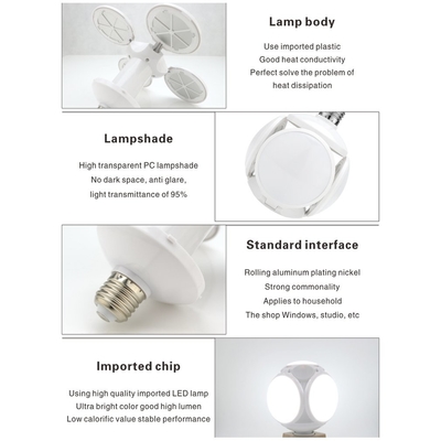 Lámpara deformable ajustable E27 40W del UFO del fútbol del LED para el estudio del dormitorio