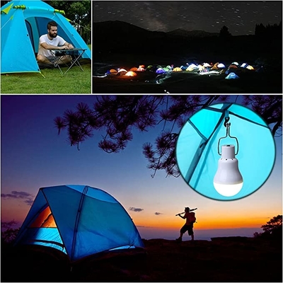 Lámpara de emergencia accionada solar ajustable de Dimmable del USB LED de bulbo de los colores al aire libre de la luz 3