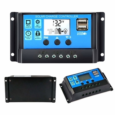 Regulador solar Regulator 12V/24V 60A 50A 40A 30A 20A 10A PWM USB 5V de la exhibición del LCD