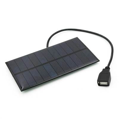 energía solar del cargador 1.65W de la salida solar del panel solar 76*133M M que carga para el dispositivo cargado USB móvil al aire libre del teléfono que acampa