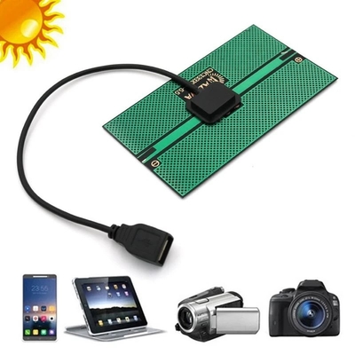 energía solar del cargador 1.65W de la salida solar del panel solar 76*133M M que carga para el dispositivo cargado USB móvil al aire libre del teléfono que acampa