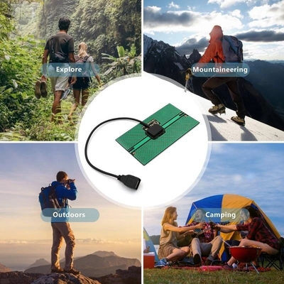 energía solar del cargador 1.65W de la salida solar del panel solar 76*133M M que carga para el dispositivo cargado USB móvil al aire libre del teléfono que acampa