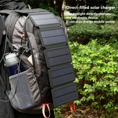 10W el panel solar plegable 5V 2.1A USB hizo salir los dispositivos para los smartphones
