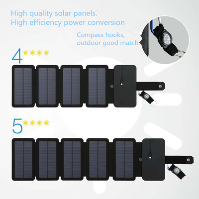 10W el panel solar plegable 5V 2.1A USB hizo salir los dispositivos para los smartphones