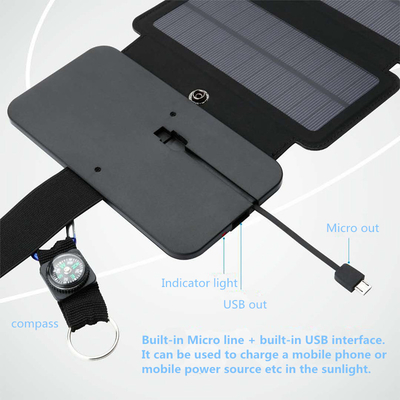 10W el panel solar plegable 5V 2.1A USB hizo salir los dispositivos para los smartphones